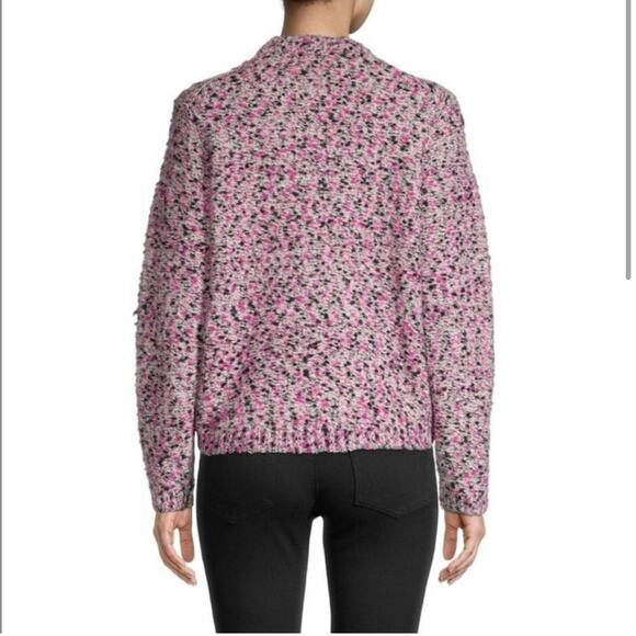 Ted Baker London Bbetsy pink black white cropped wool sweater size 5 or 14 NWT - Picture 3 of 15